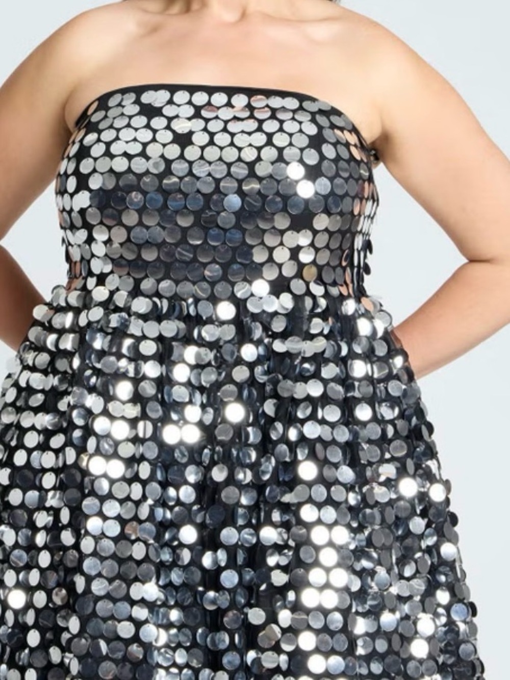 ELOQUII- Paillette Dress With Big Skirt - Picture 4 of 5